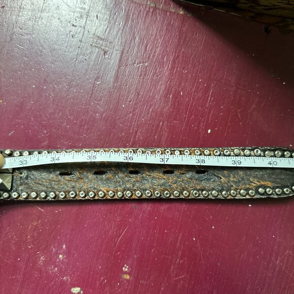 Turquoise & Mother of Pearl Hand-made Resin Belt - Picture 7 of 8